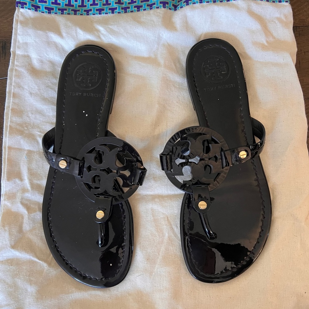 Tory Burch Miller Leather Sandal Black